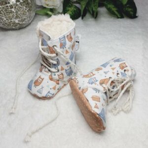 Sofortkauf - Winterschuhe / Boots “Eulen-Indianer” (Schuhgröße 17/18 / 7-12 Monate)