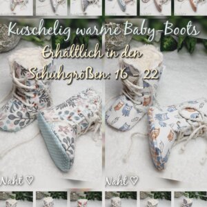 Winterschuhe / Boots “Wunschmotiv” (erhältlich in den Schuhgrößen 15-22 / 0-24 Monate)