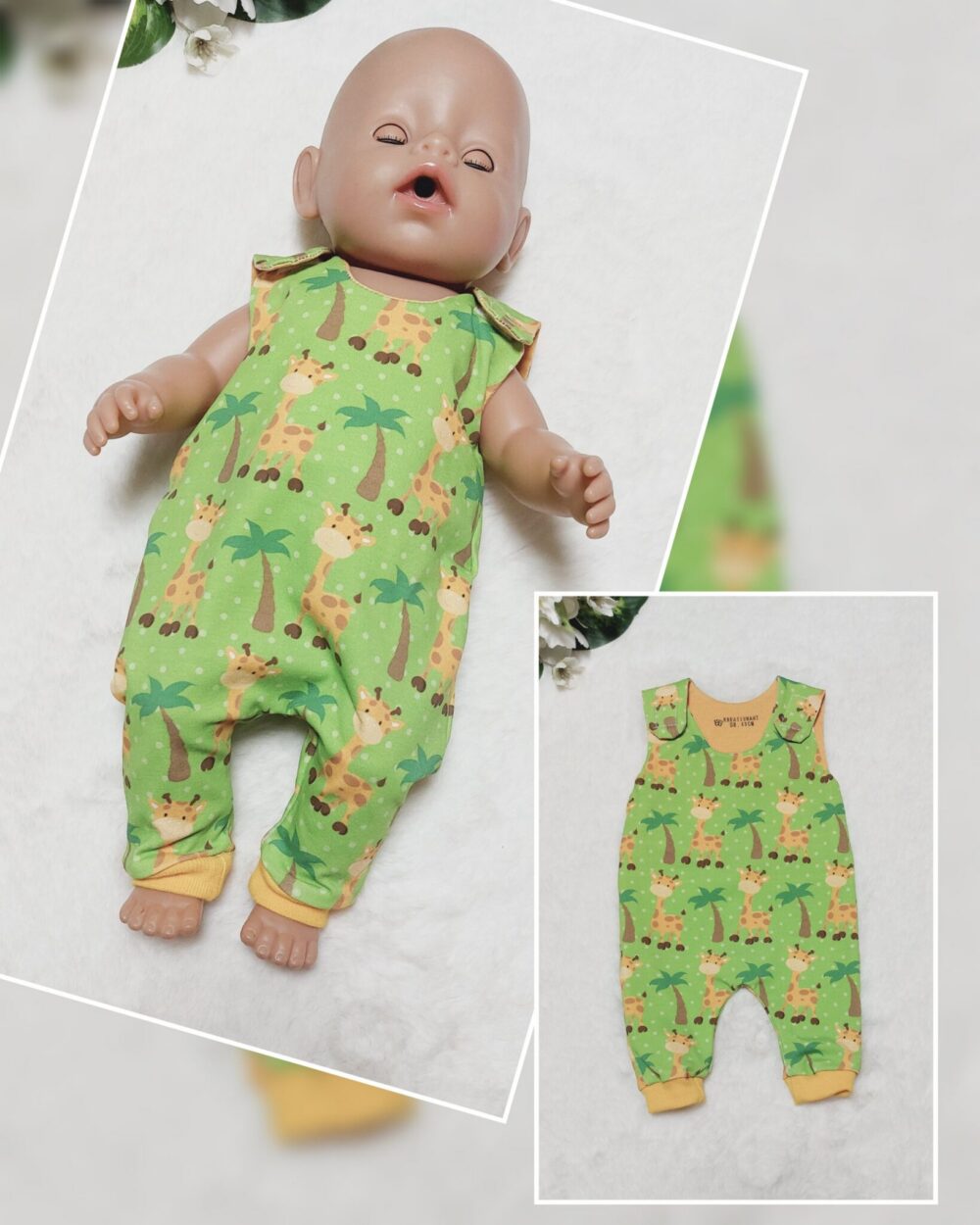 Puppen Latzhose / Strampler „Zootiere