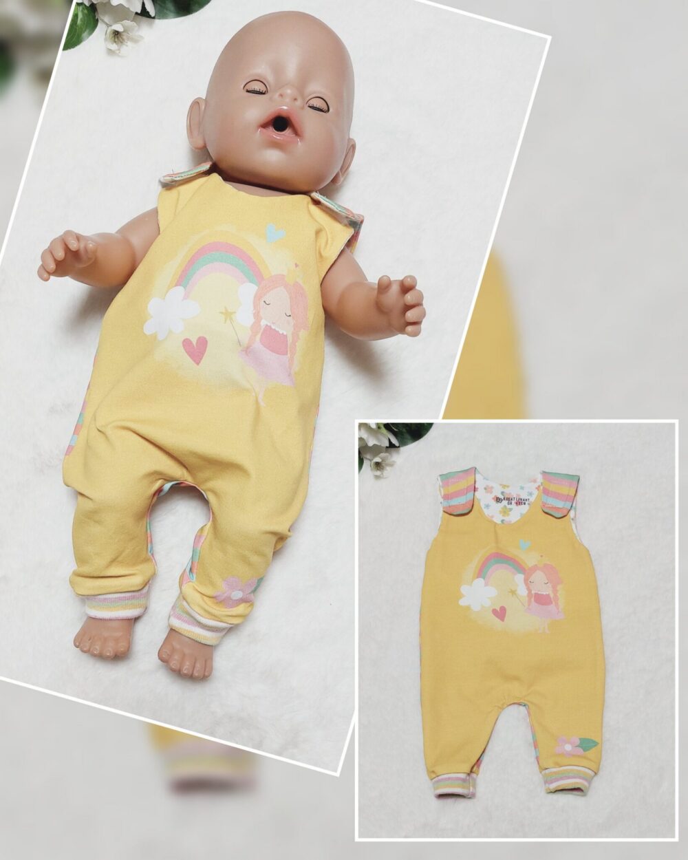 Puppen Latzhose / Strampler „Prinzessin