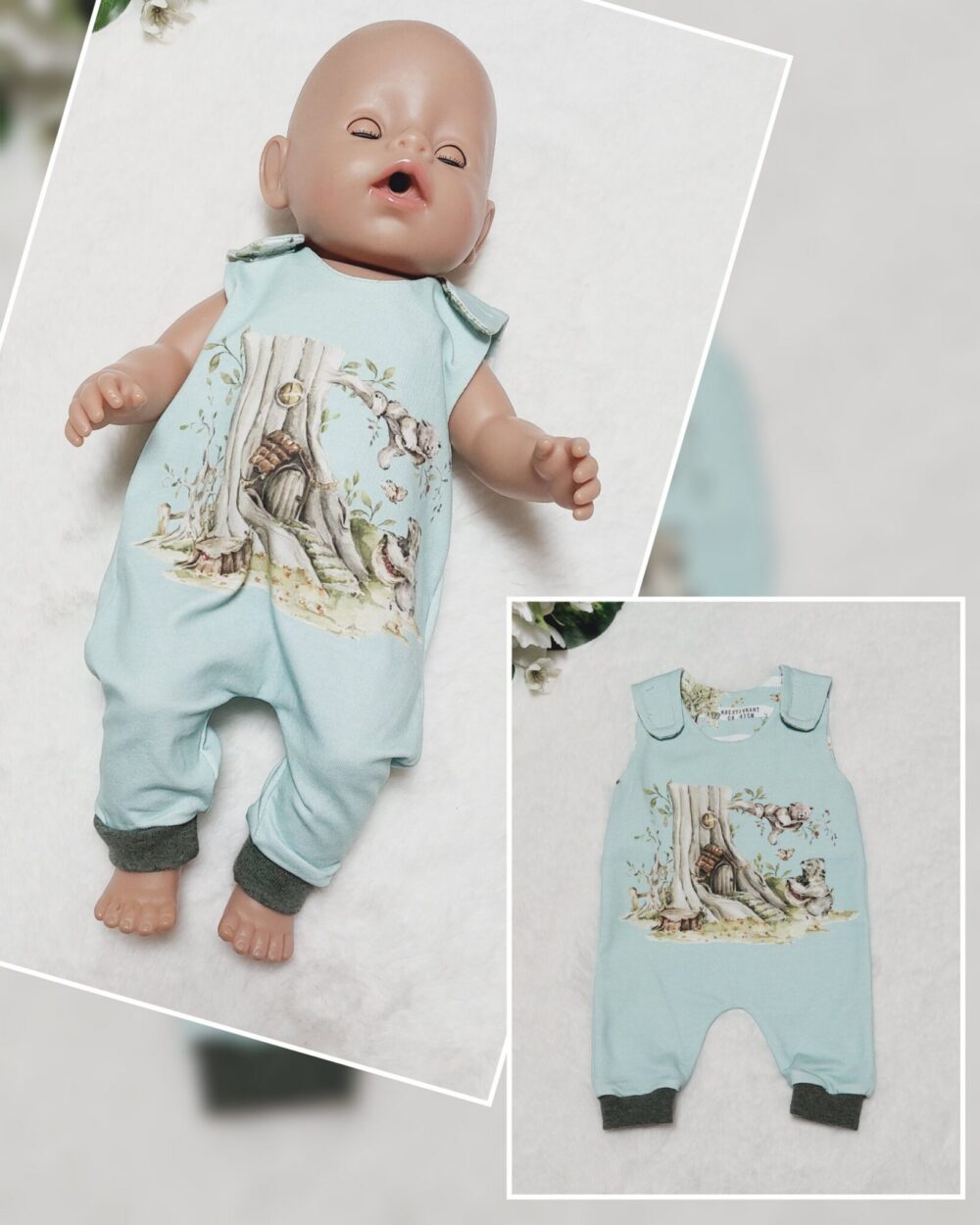 Puppen Latzhose / Strampler „Forest Love