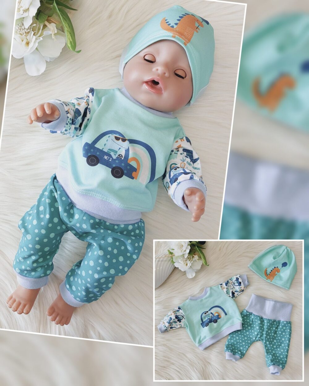 Puppen Set 3-tlg. „Dinosaurier