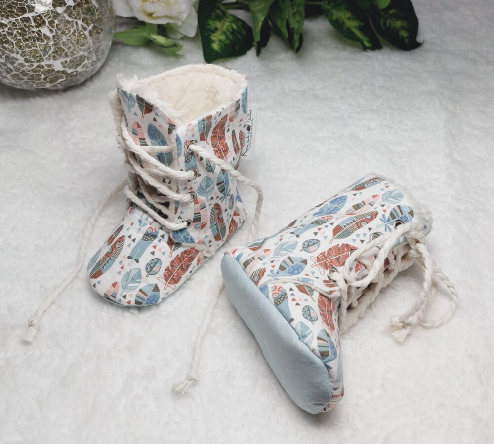 Babyschuhe Winter Boots „Federn