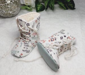 Babyschuhe Winter Boots „Natur“ – warm gefüttert, Größe 17/18 (3–9 Monate)