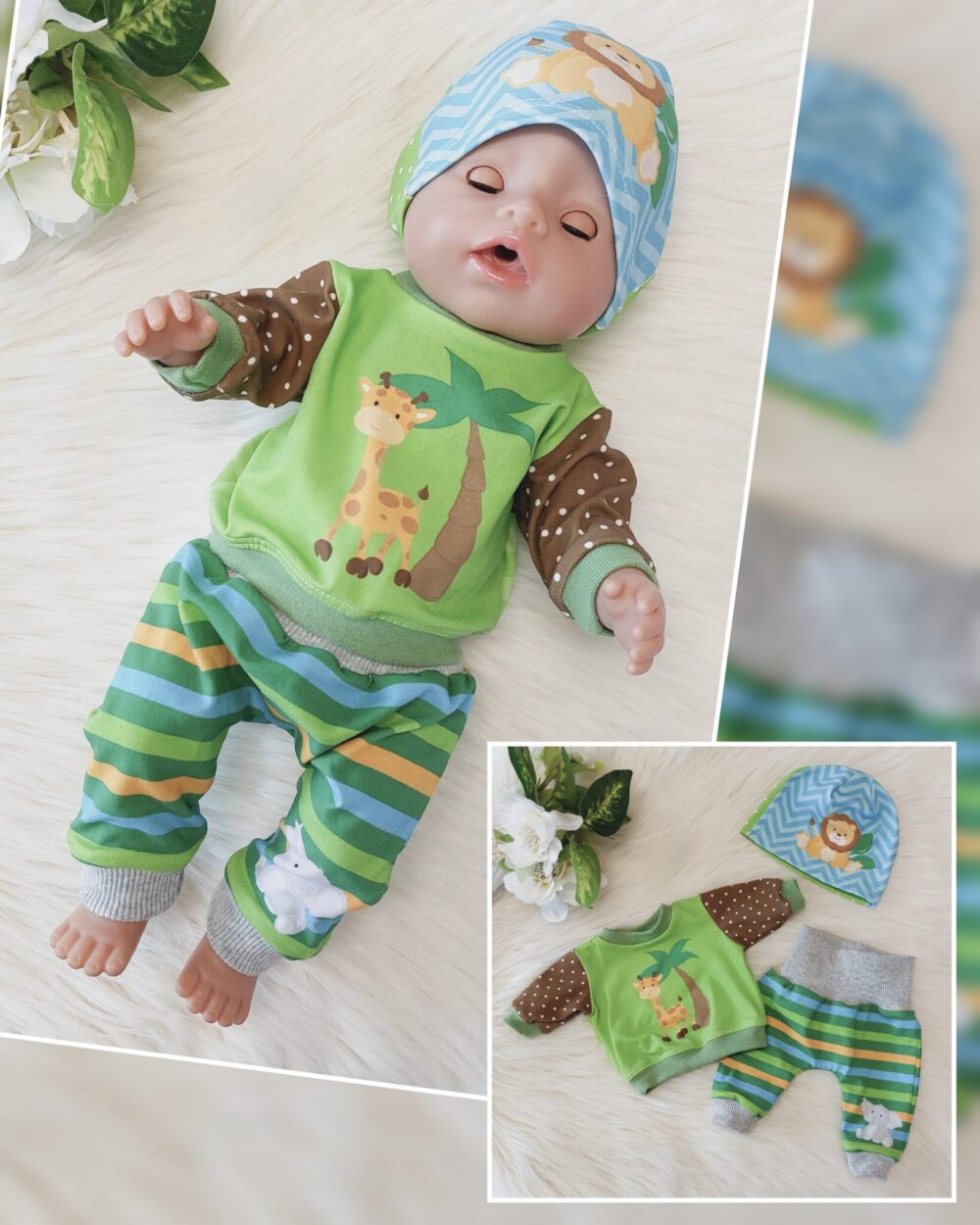 Puppen Set 3-tlg. „Safari Tiere