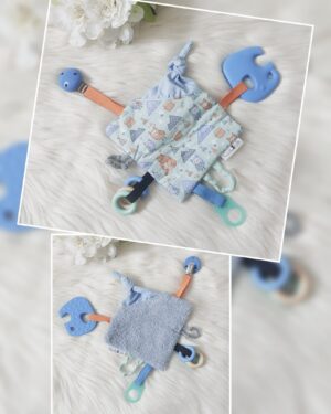 Baby Knistertuch inkl. Zahnungshilfe und Clip
