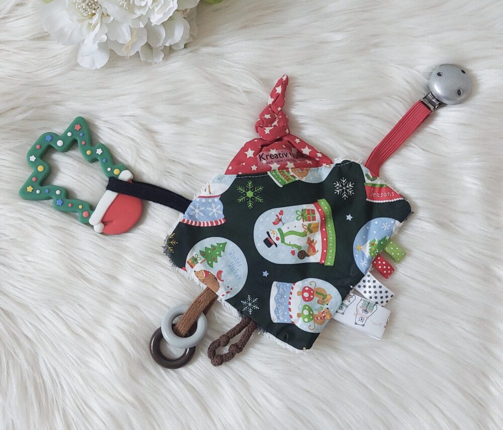 Baby Knistertuch inkl. Zahnungshilfe und Clip