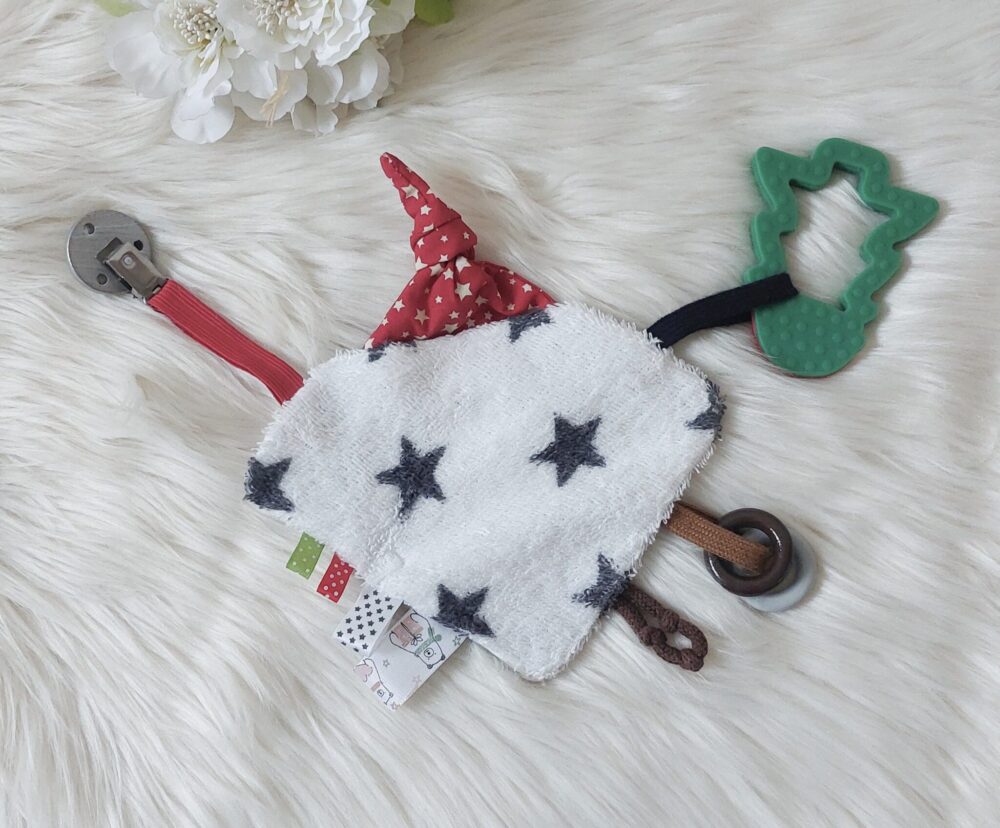 Baby Knistertuch inkl. Zahnungshilfe und Clip