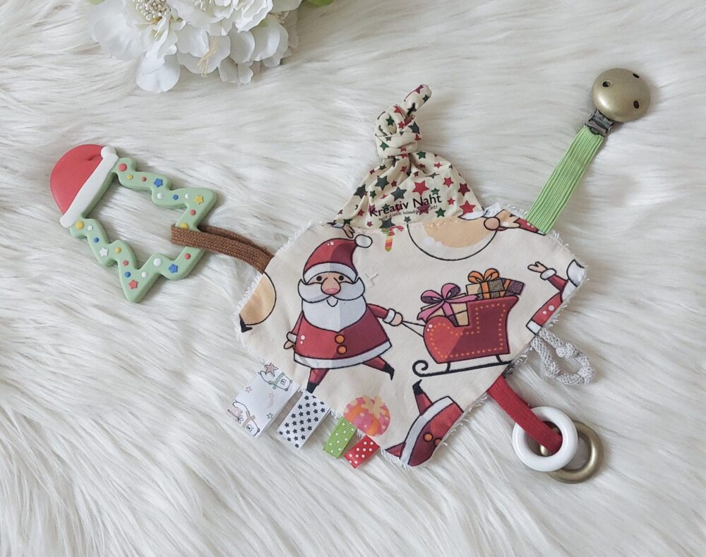 Baby Knistertuch inkl. Zahnungshilfe und Clip