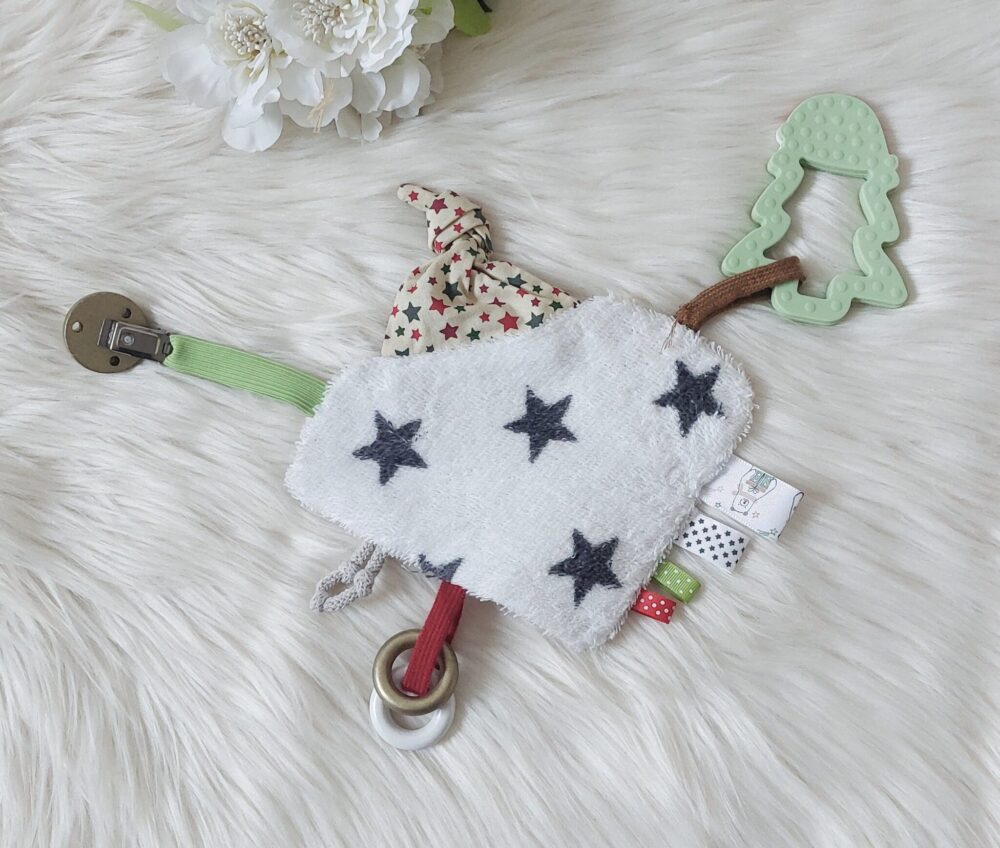 Baby Knistertuch inkl. Zahnungshilfe und Clip