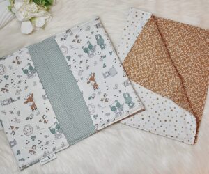 Puppen Wickeltasche „Tiere“ inkl. Wickelunterlage – Set 2-teilig