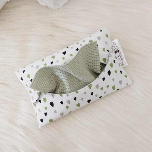 Puppen Windeltücher / Feuchttücher-Box – 5 Stofftücher aus 100 % Baumwolle