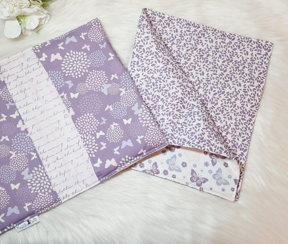 Puppen Wickeltasche „Schmetterlinge“ inkl. Wickelunterlage – Set 2-teilig