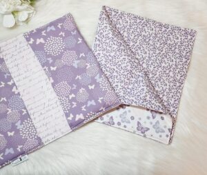 Puppen Wickeltasche „Schmetterlinge“ inkl. Wickelunterlage – Set 2-teilig