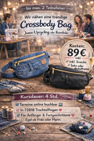 Nähworkshop für Erwachsene - (freie Termin Wahl) Kursdauer: 4 Stunden