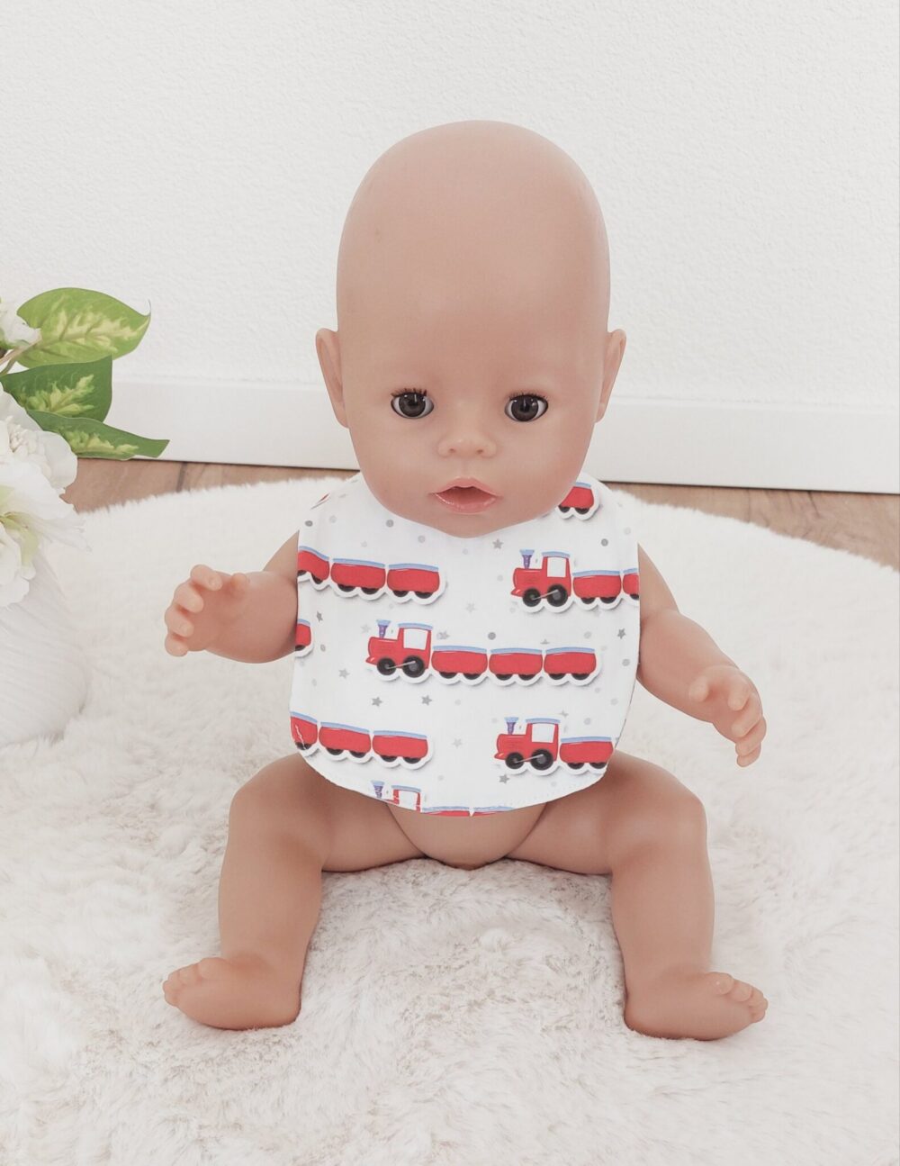 Puppen Sabberlatz zum Wenden