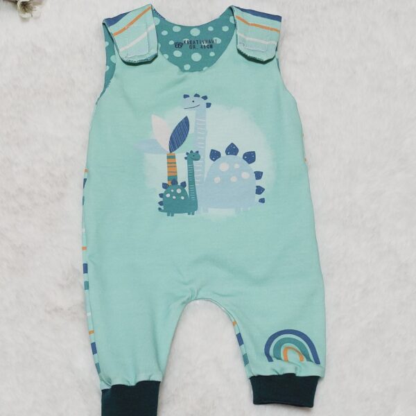 Puppen Latzhose / Strampler „Dino