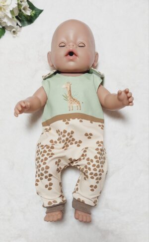 Puppen Latzhose / Strampler „Little Jungle