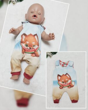 Puppen Latzhose / Strampler „Sommer Fuchs