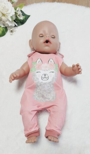Puppen Latzhose / Strampler „Lama