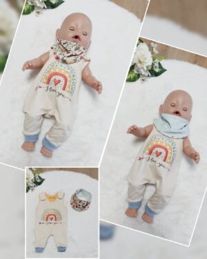 Puppen Latzhose / Strampler