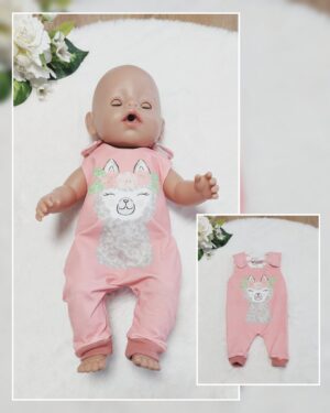 Puppen Latzhose / Strampler „Lama