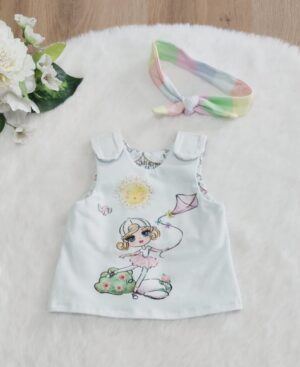 Puppen Latz Kleid „Drachen Mädchen