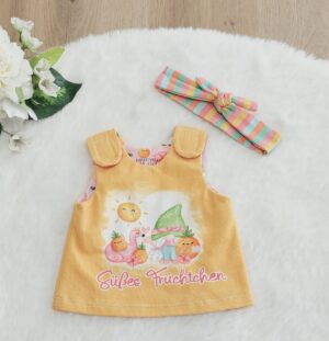 Puppen Latz Kleid „Süßes Früchtchen