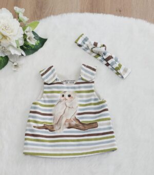 Puppen Latz Kleid „Eule