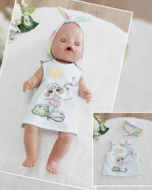 Puppen Latz Kleid „Drachen Mädchen