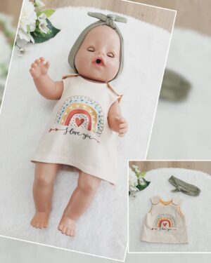 Puppen Latz Kleid „Love