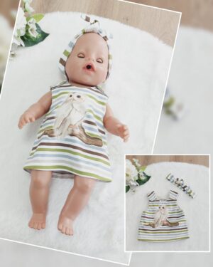 Puppen Latz Kleid „Eule