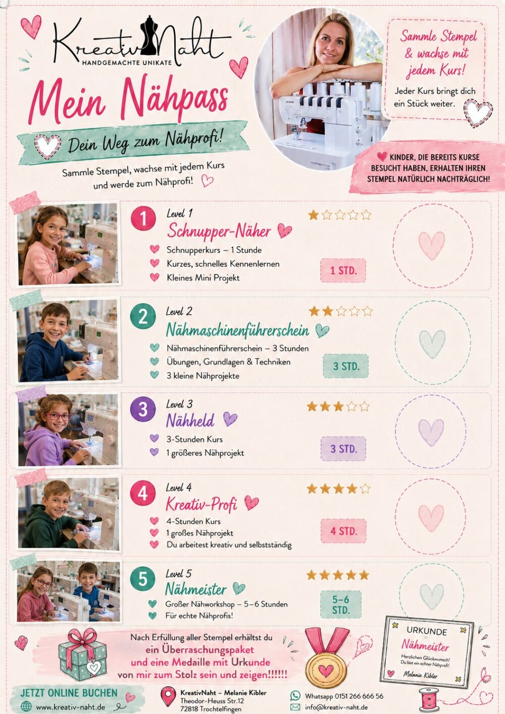 Nähkurs / Nähworkshop für Kinder – Wir nähen eine coole Eis-Tasche! - Kursdauer 3 Stunden