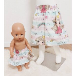 Mädchenrock / Puppenrock „Prinzessin“ – im Partnerlook mit deiner Lieblingspuppe, Größen wählbar